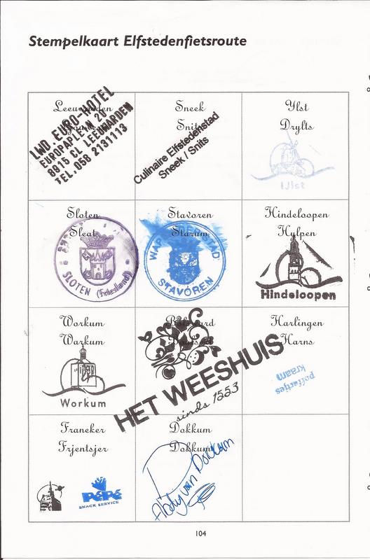 11 steden stempels